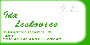 ida leskovics business card